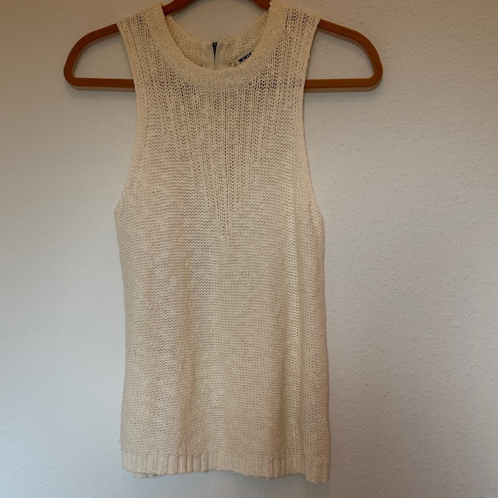 Whistles Ivory Knitted Top Size M